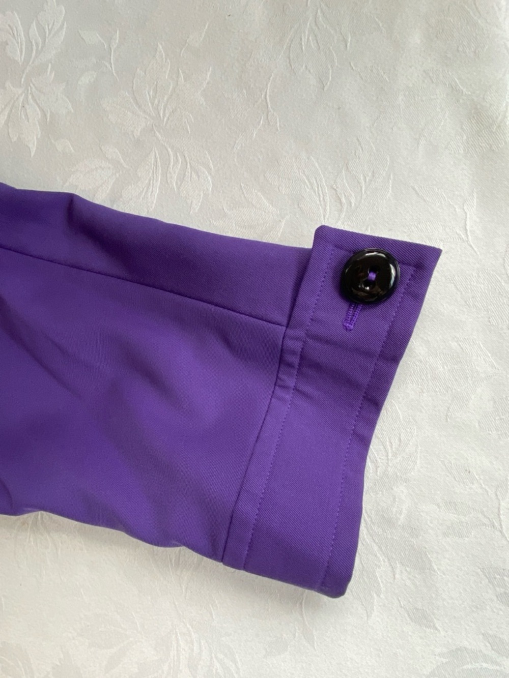 Valentino Miss V Royal Purple Wool Italy Trapeze Swing Coat Vintage 1990s - Picture 7 of 12